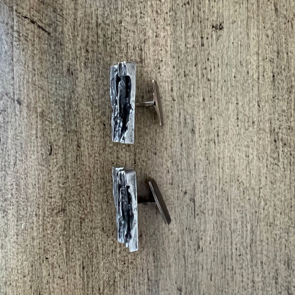 Pewter cuff links, Vintage, most likely bought in Denmark in the 70s - Picture 3 of 3